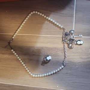 Park Lane pearl necklace and ring